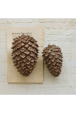 Resin Pinecone with Glitter, Brown