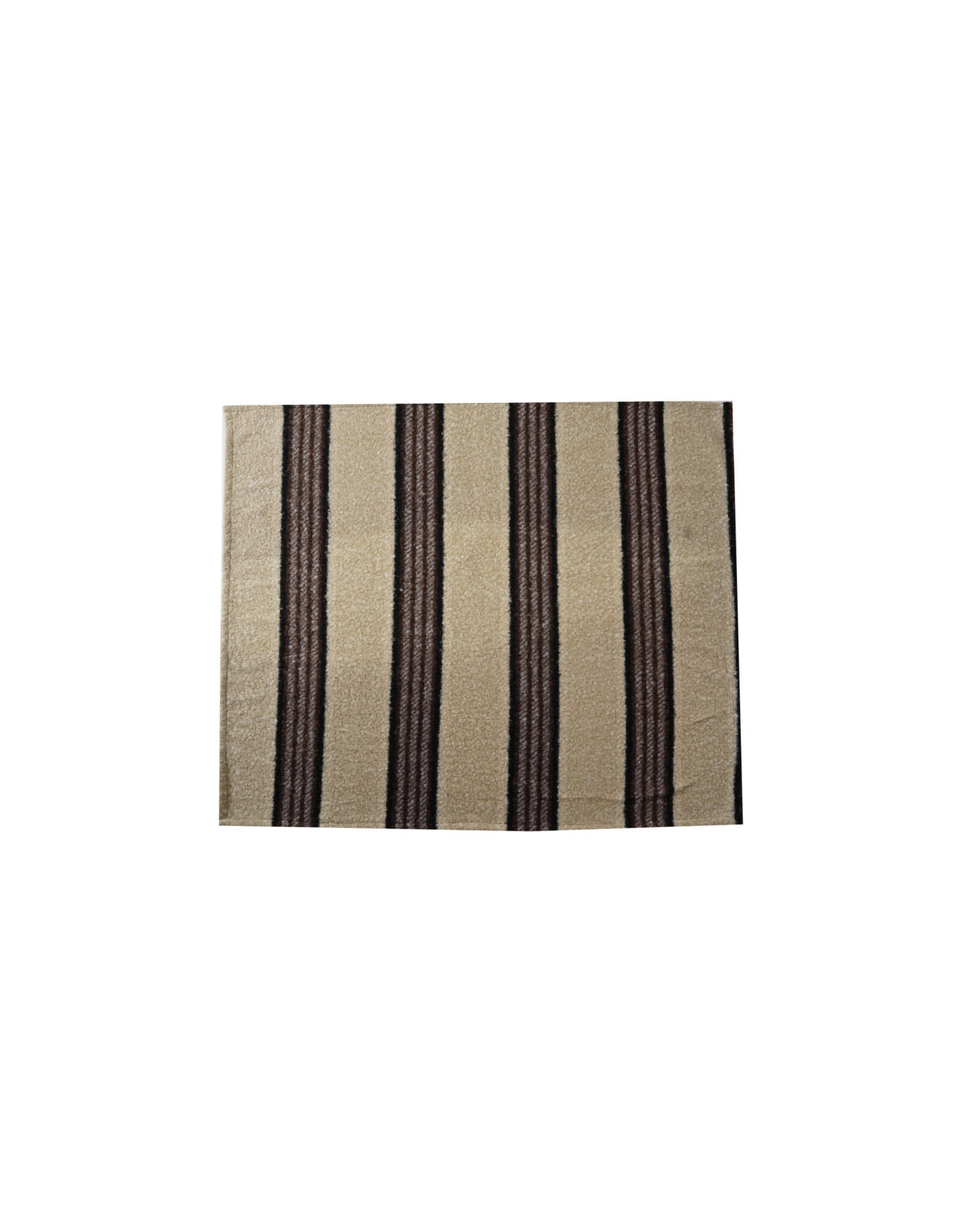 Fabric Faux Sherpa Throw with Stripes, Black & Grey