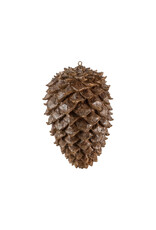 Resin Pinecone with Glitter, Brown Large