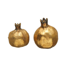 Resin Pomegranate, Antique Gold Finish, 2 Styles