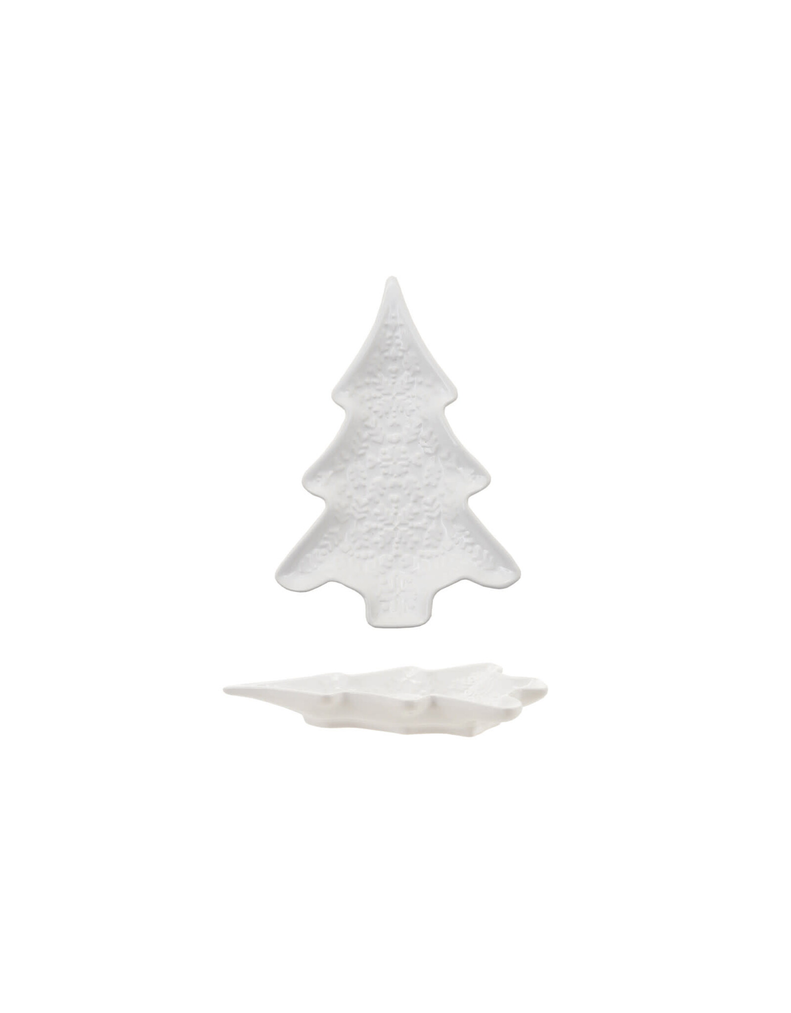 Ceramic Tree Shaped Dish, White