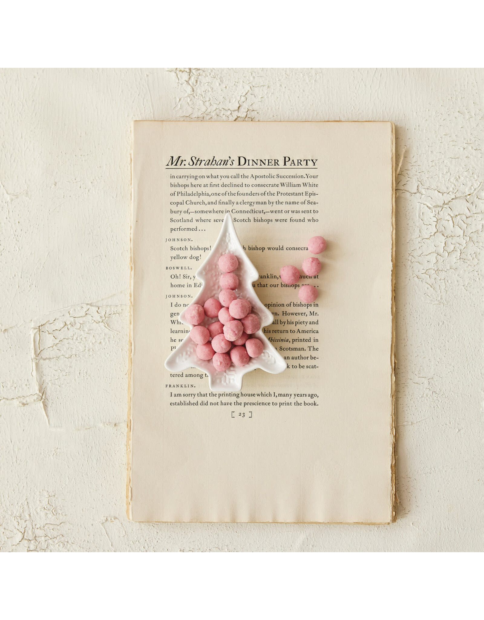 Ceramic Tree Shaped Dish, White