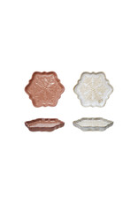 Stoneware Snowflake Shaped Plate, 2 Colours