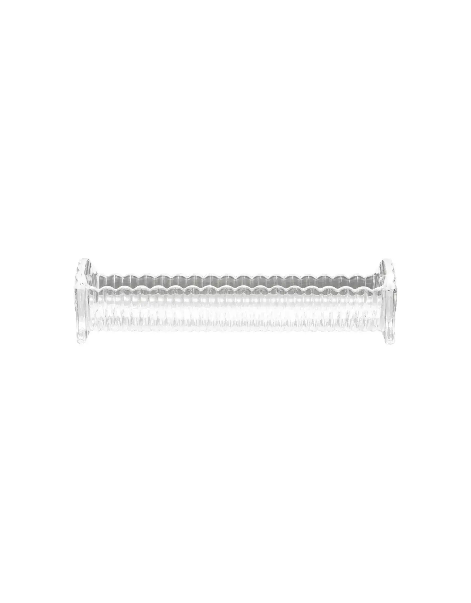 Pressed Glass Scalloped Cracker Dish