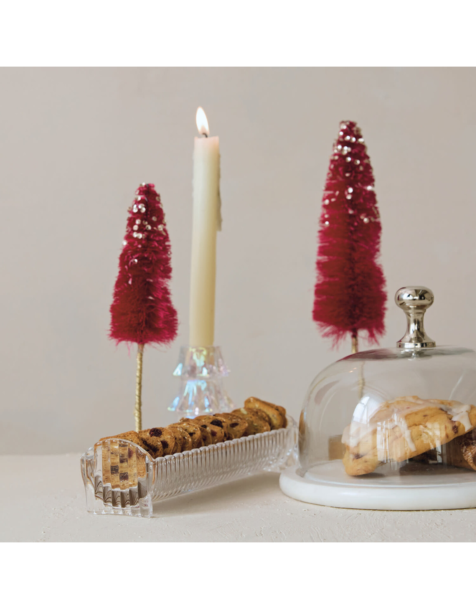 Pressed Glass Scalloped Cracker Dish