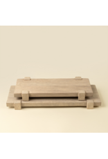 Drift Pedestal Tray L, Bleached