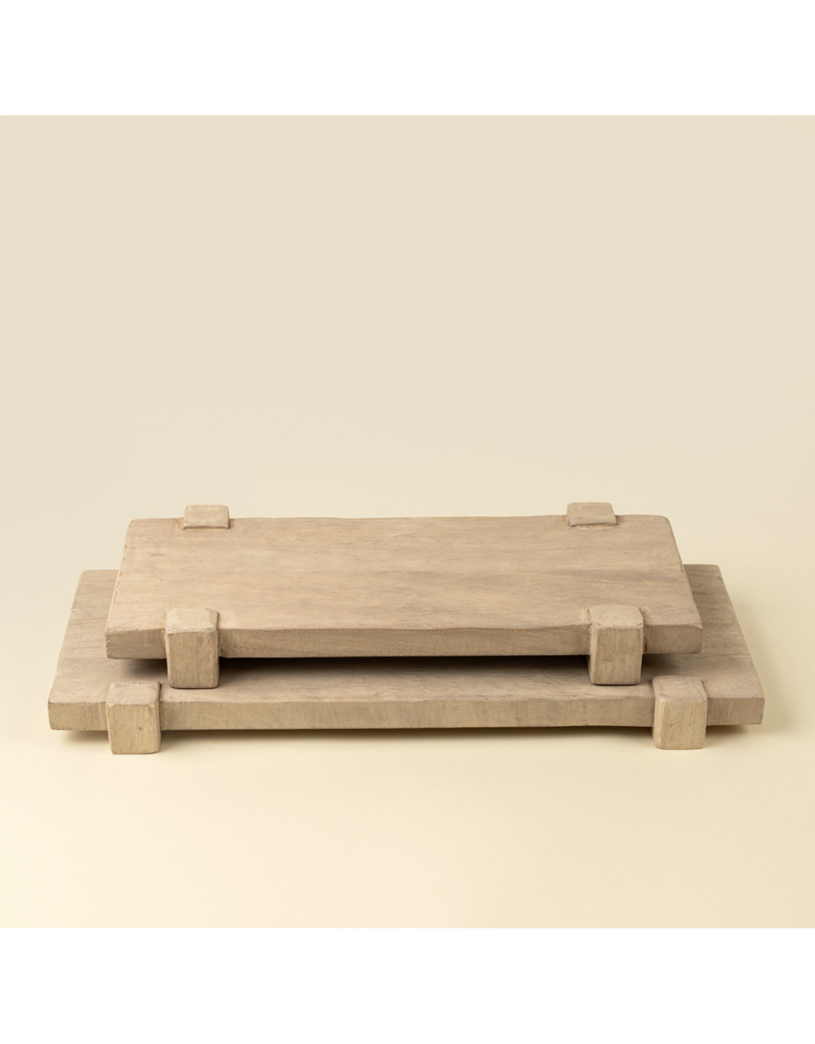 Drift Pedestal Tray L, Bleached