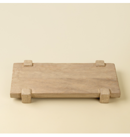 Drift Pedestal Tray S, Bleached
