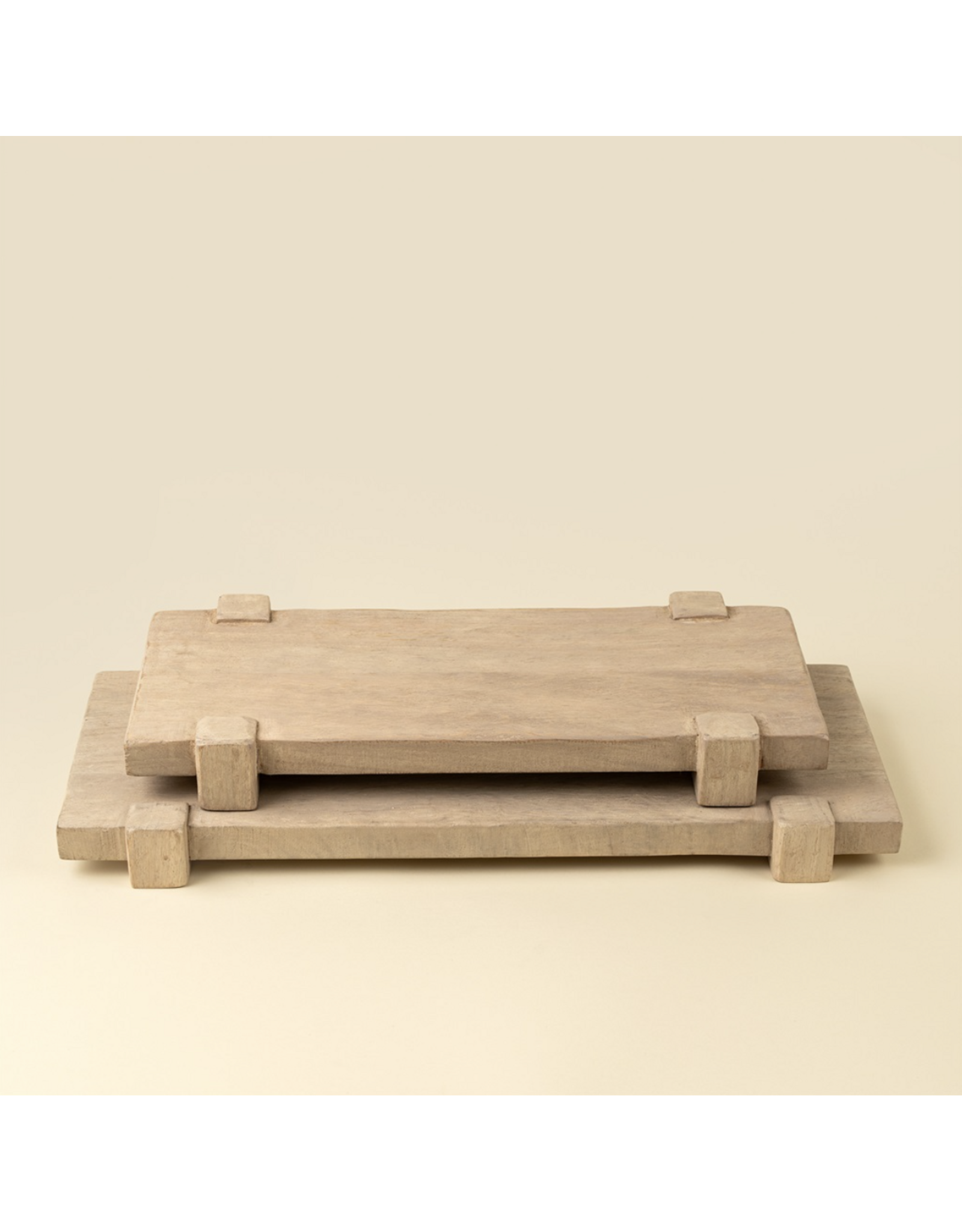 Drift Pedestal Tray S, Bleached