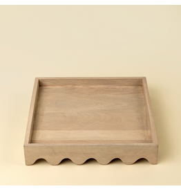 Scalloped Edge Tray, Square