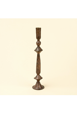 Petra Forged Candlestick L, Rustic Brass