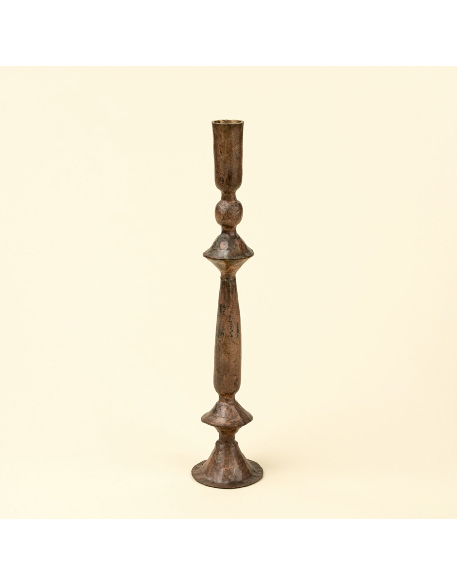 Petra Forged Candlestick L, Rustic Brass