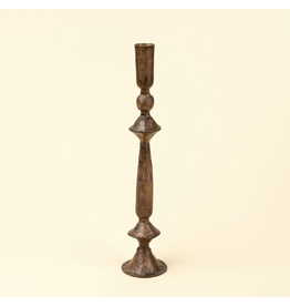 Petra Forged Candlestick L, Rustic Brass