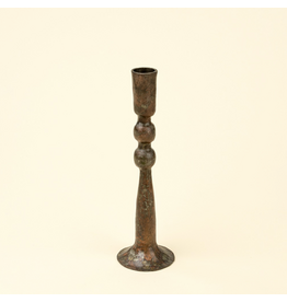 Caldera Forged Candlestick L, Rustic Brass