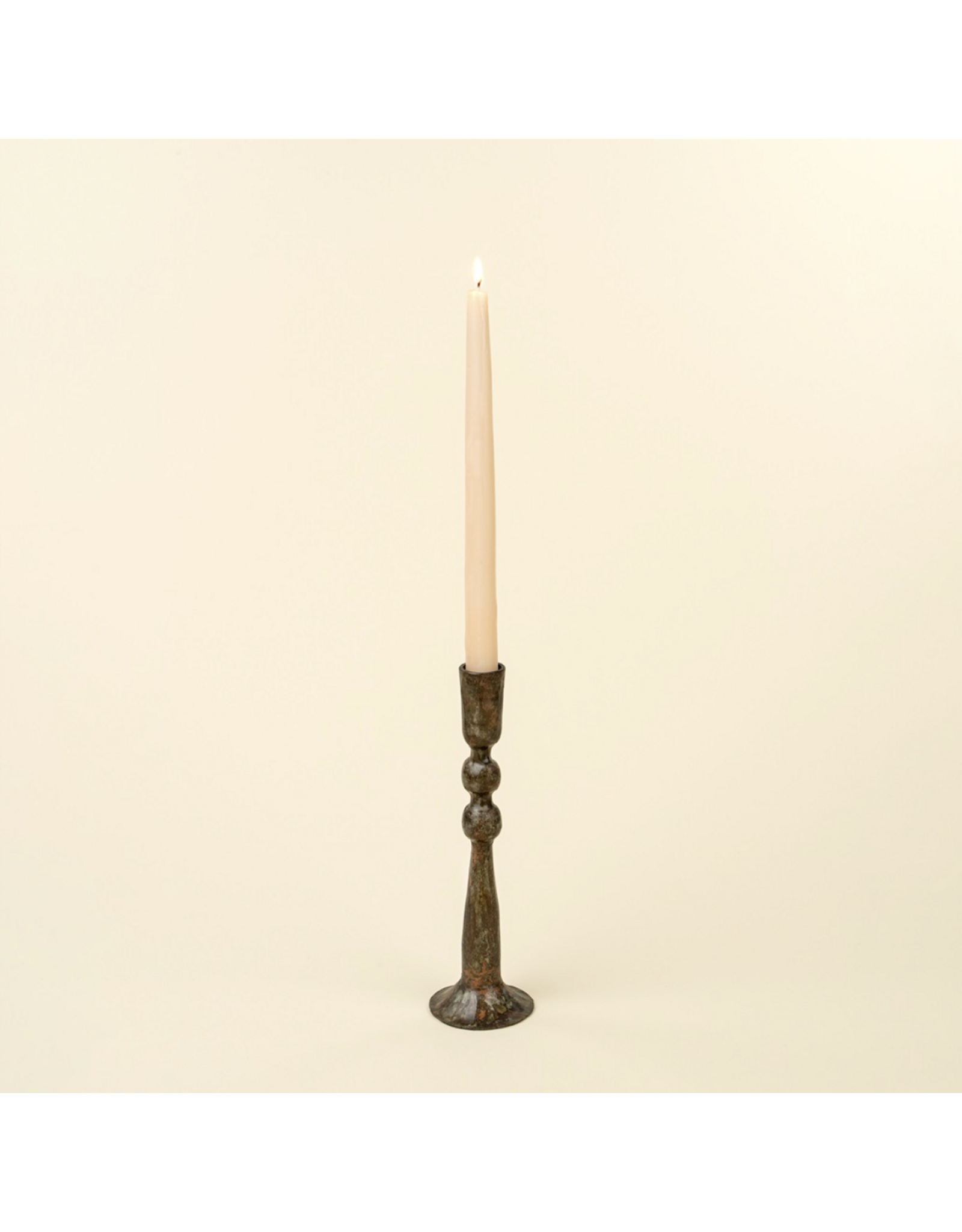 Caldera Forged Candlestick L, Rustic Brass