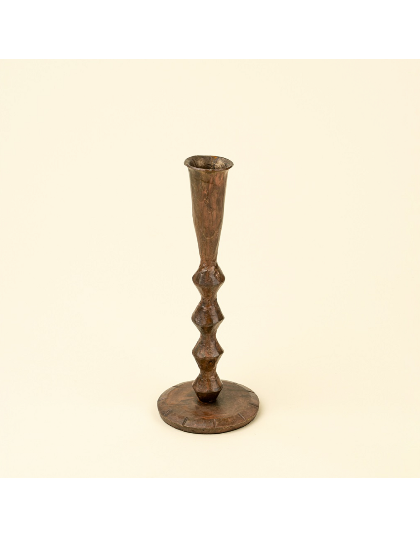 Ember Forged Candlestick L, Rustic Brass