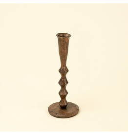 Ember Forged Candlestick L, Rustic Brass