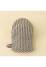 Black Ticking Oven Mitt