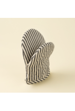 Black Ticking Oven Mitt