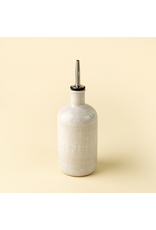 Stoneware Vinegar Cruet, Rustic White