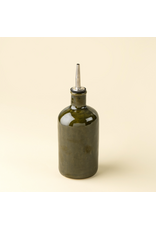Stoneware Vinegar Cruet, Deep Green