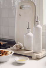 Stoneware Olive Oil Cruet, Rustic White
