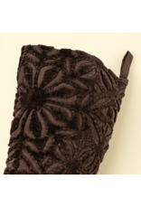 Velvet Cutwork Stocking, Sangria