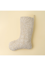 Velvet Cutwork Stocking, Ivory