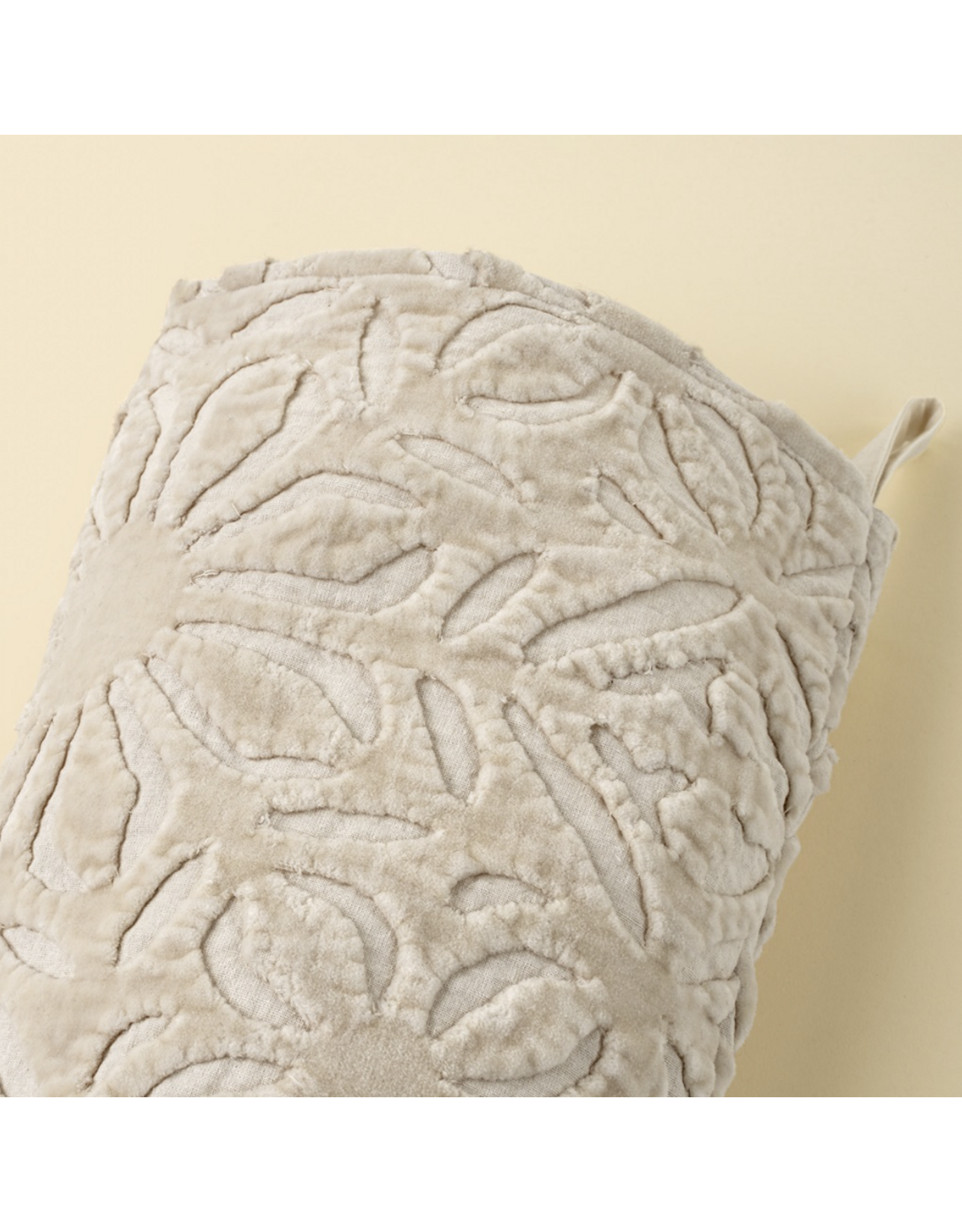 Velvet Cutwork Stocking, Ivory
