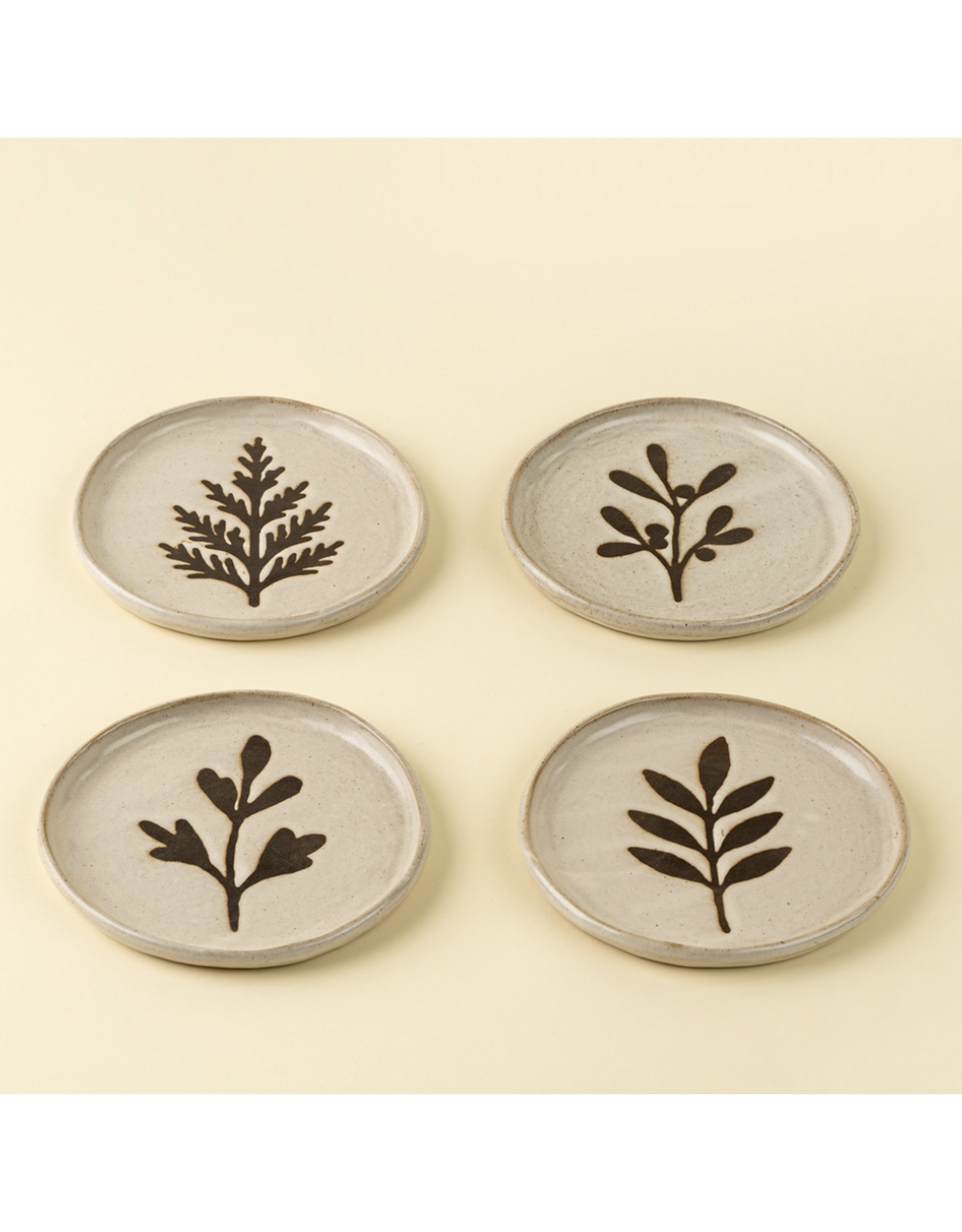 Pressed Botanical Dishes S/4