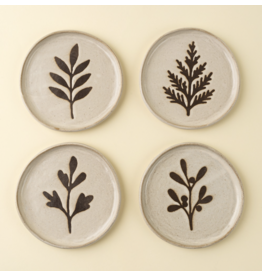 Pressed Botanical Dishes S/4