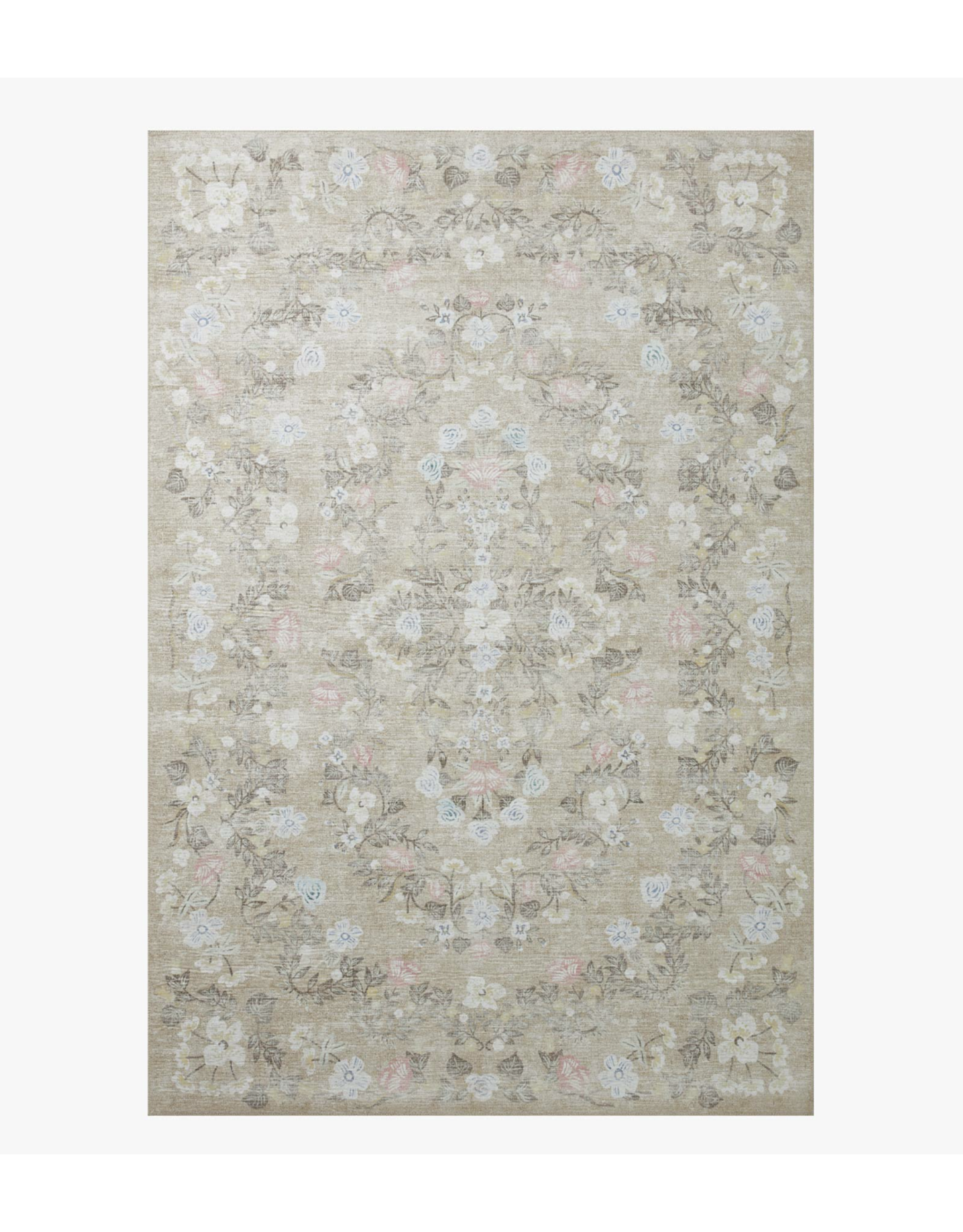 Rifle Paper x Loloi Rug PAL-05 Khaki 2'6" x 7'6"