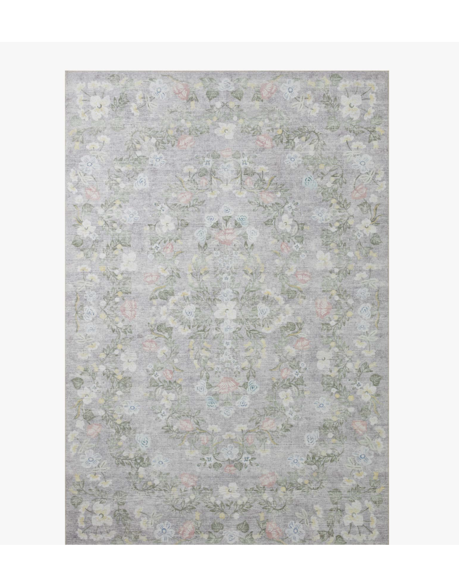 Rifle Paper x Loloi Rug PAL-05 Grey 2'6" x 7'6"