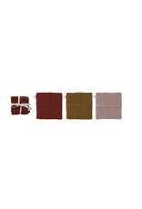Cotton Knit Dish Cloths, S/3