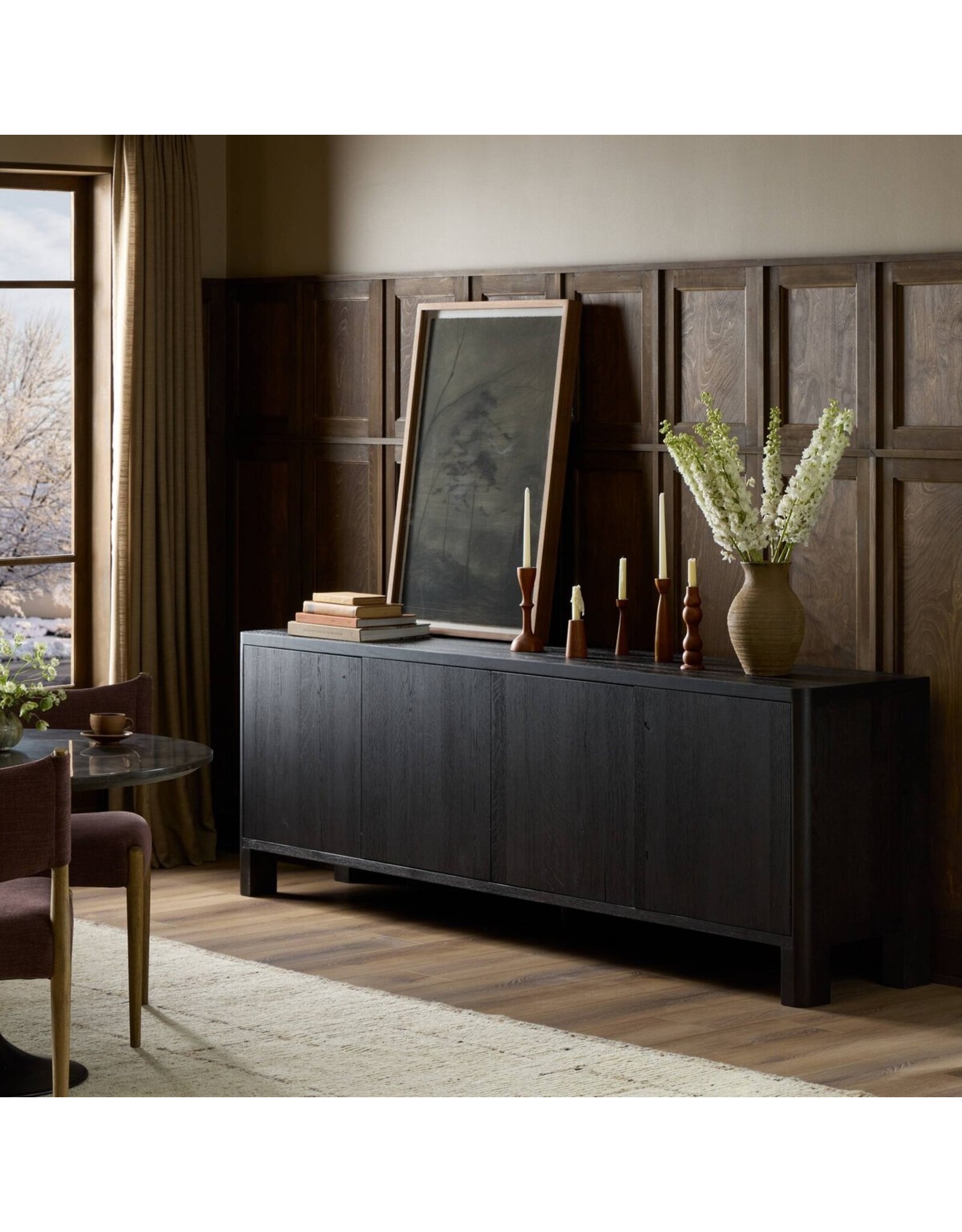 Noeline Sideboard, Smoked Black Resawn Oak
