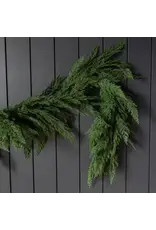 Cypress Leaf Full Real Touch Pre Lit Garland - 15 ft