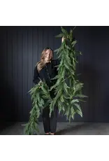 Cypress Leaf Full Real Touch Pre Lit Garland - 15 ft