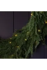 Cypress Leaf Full Real Touch Pre Lit Garland - 15 ft
