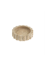 Travertine Scalloped Plate Small