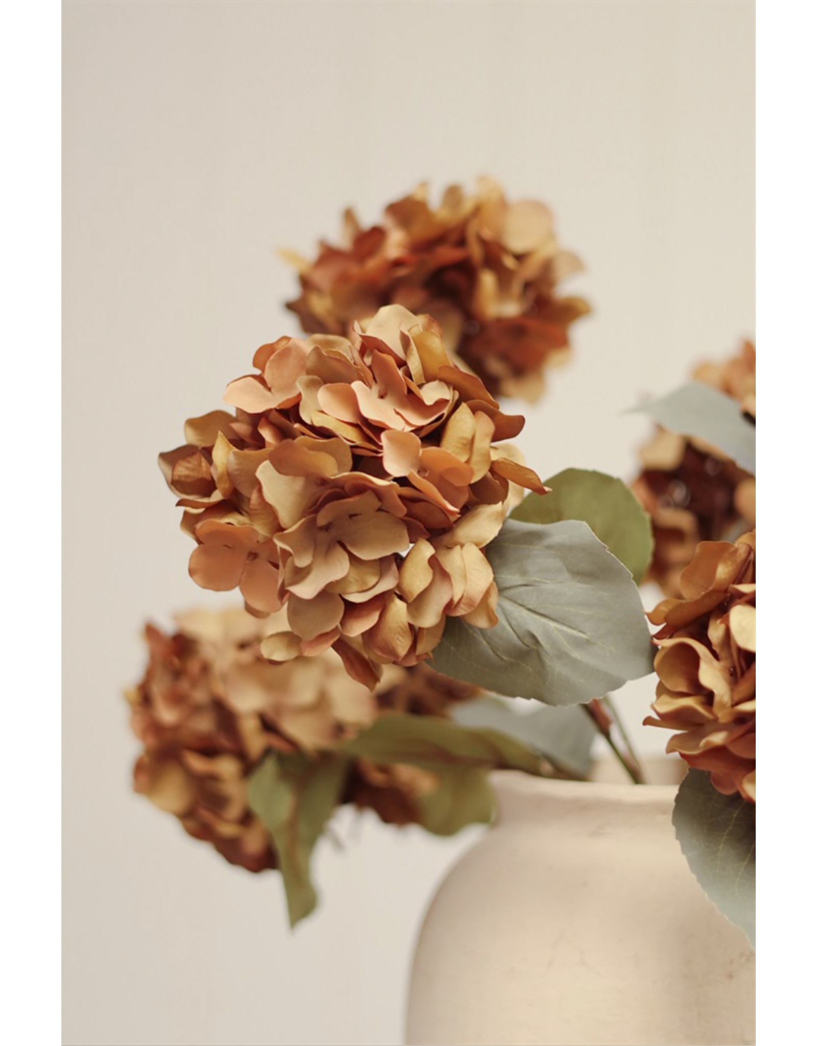 Autumn Hydrangea Spray, Burnt Orange