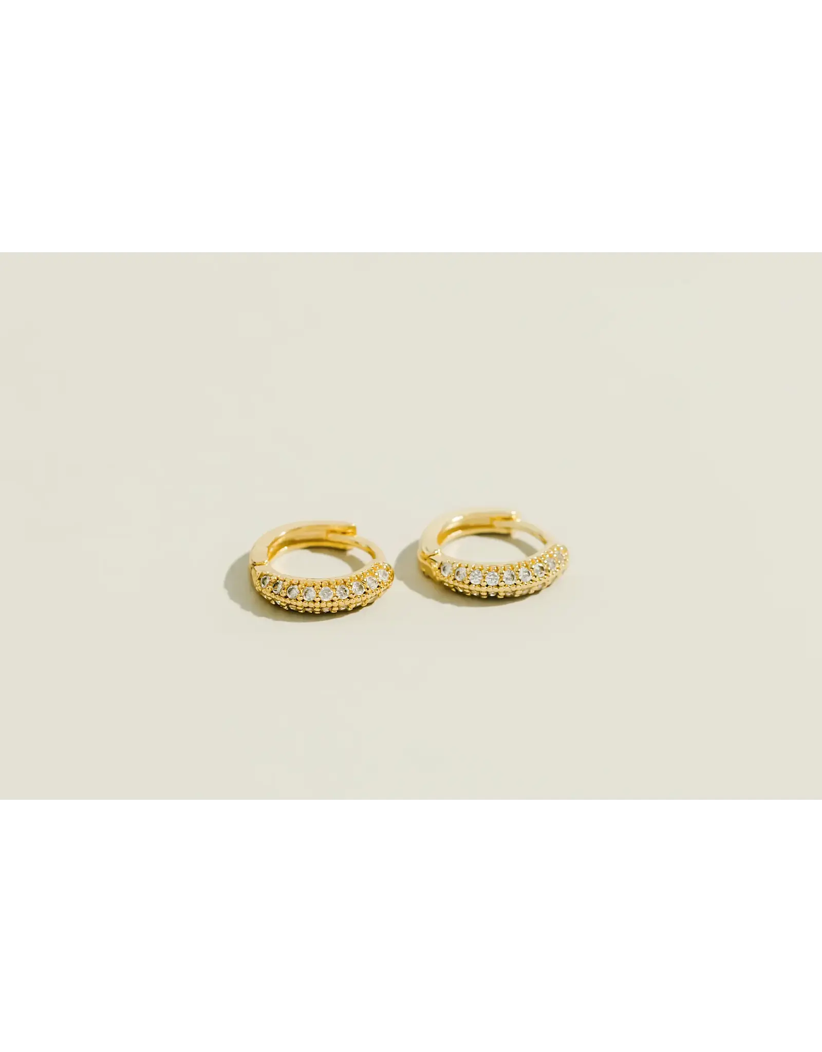 Bold Huggie Hoops Cubic Zirconia, Medium