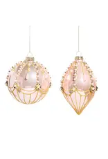 4.5" Pink and Pearl Fairground Ornament