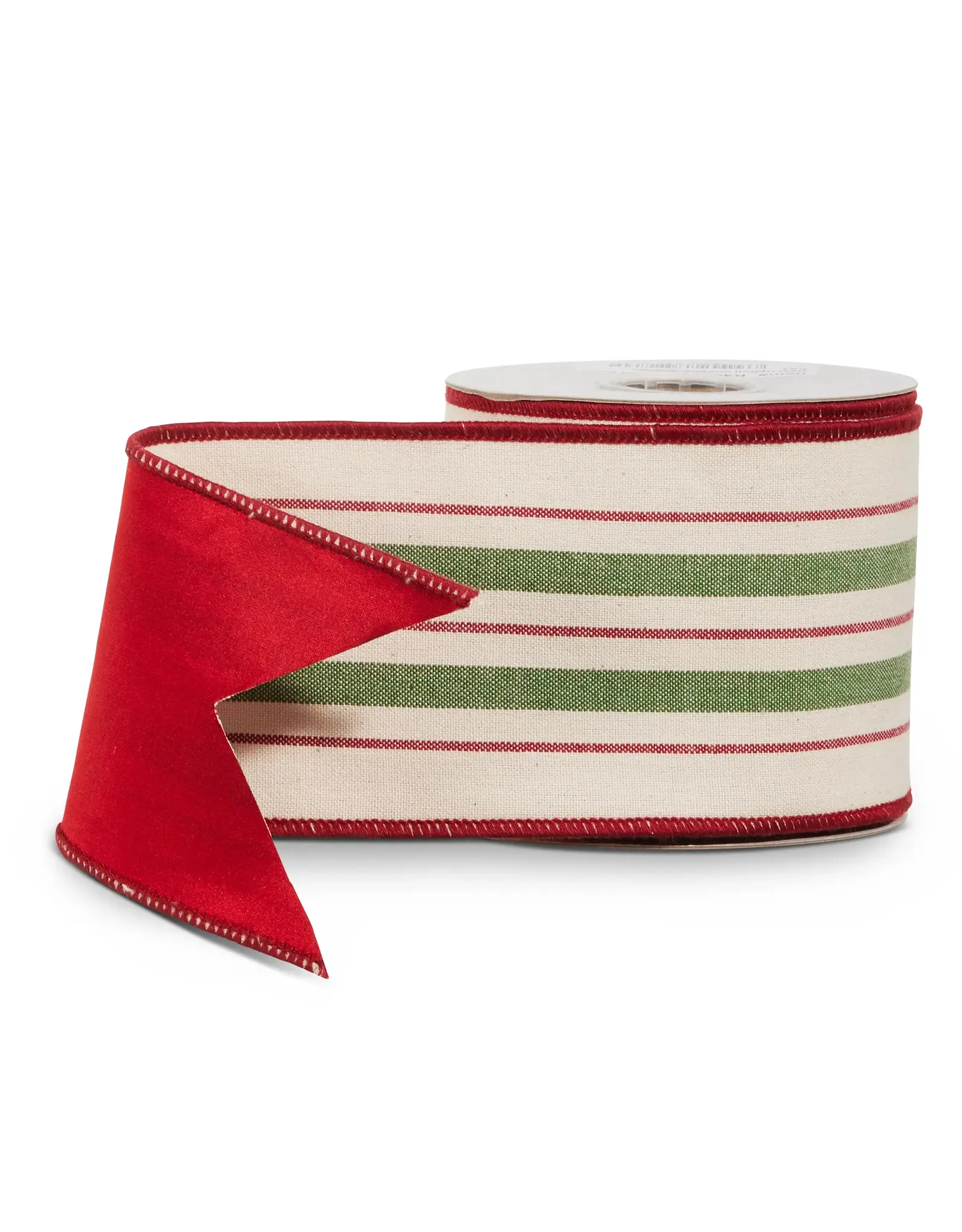 4" X 10 Yds Yuletide Stripes Wired Ribbon