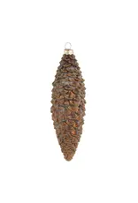 7.25" Flocked Pinecone Ornament