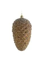 8.5" Iced Brown Pinecone Ornament