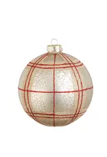 5" Plaid Ball Ornament