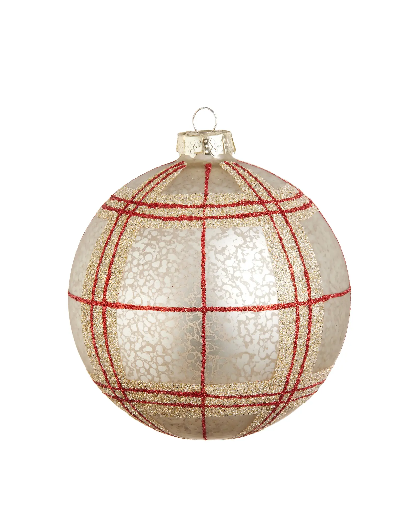 5" Plaid Ball Ornament