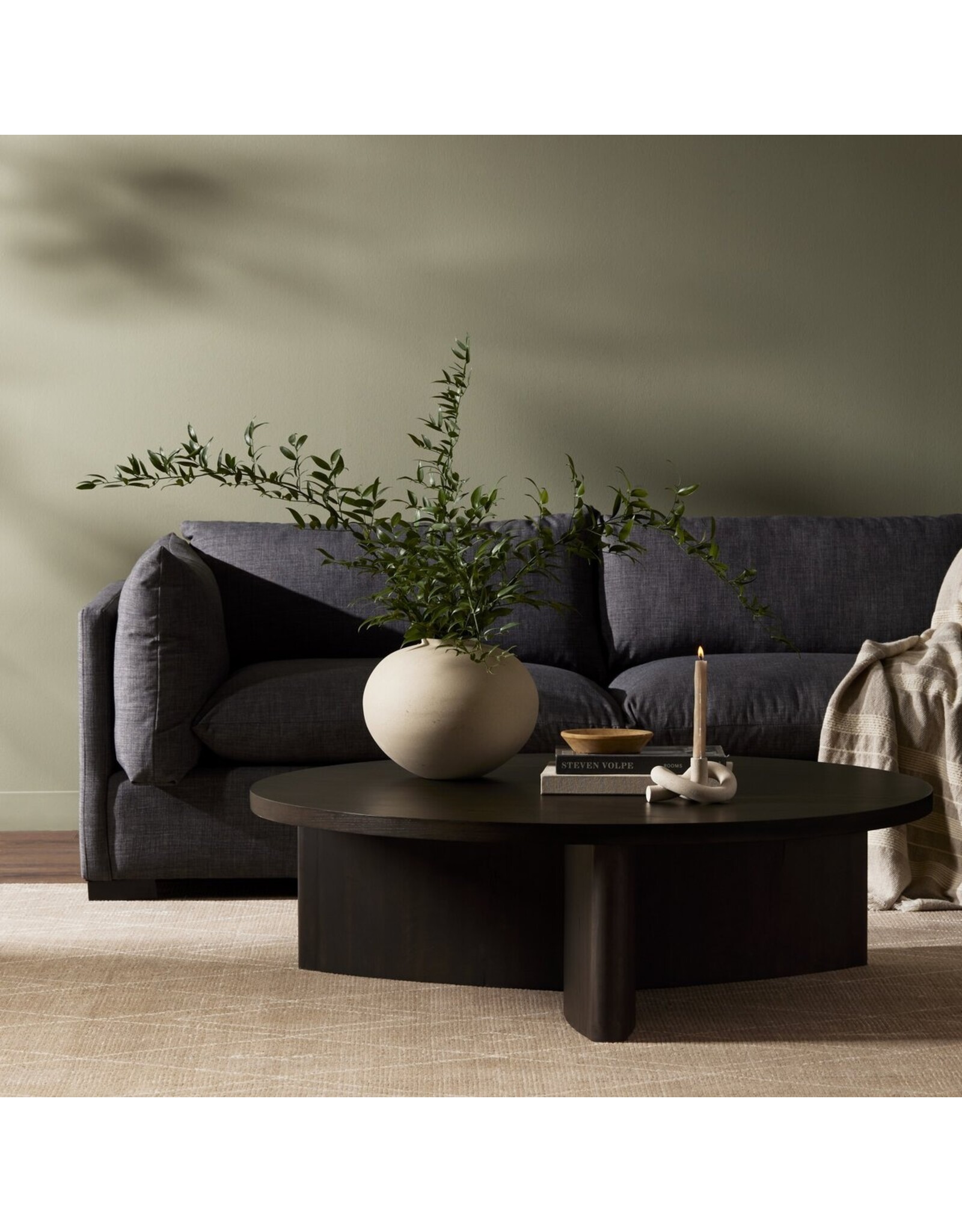 Toli Coffee Table in Smoked Black Veneer