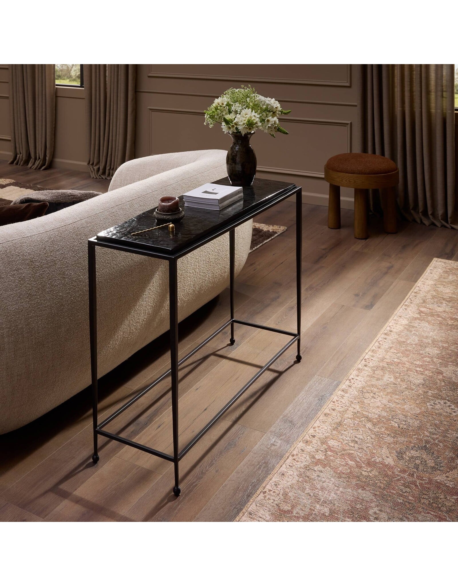 Dalston Cast Glass Console Table