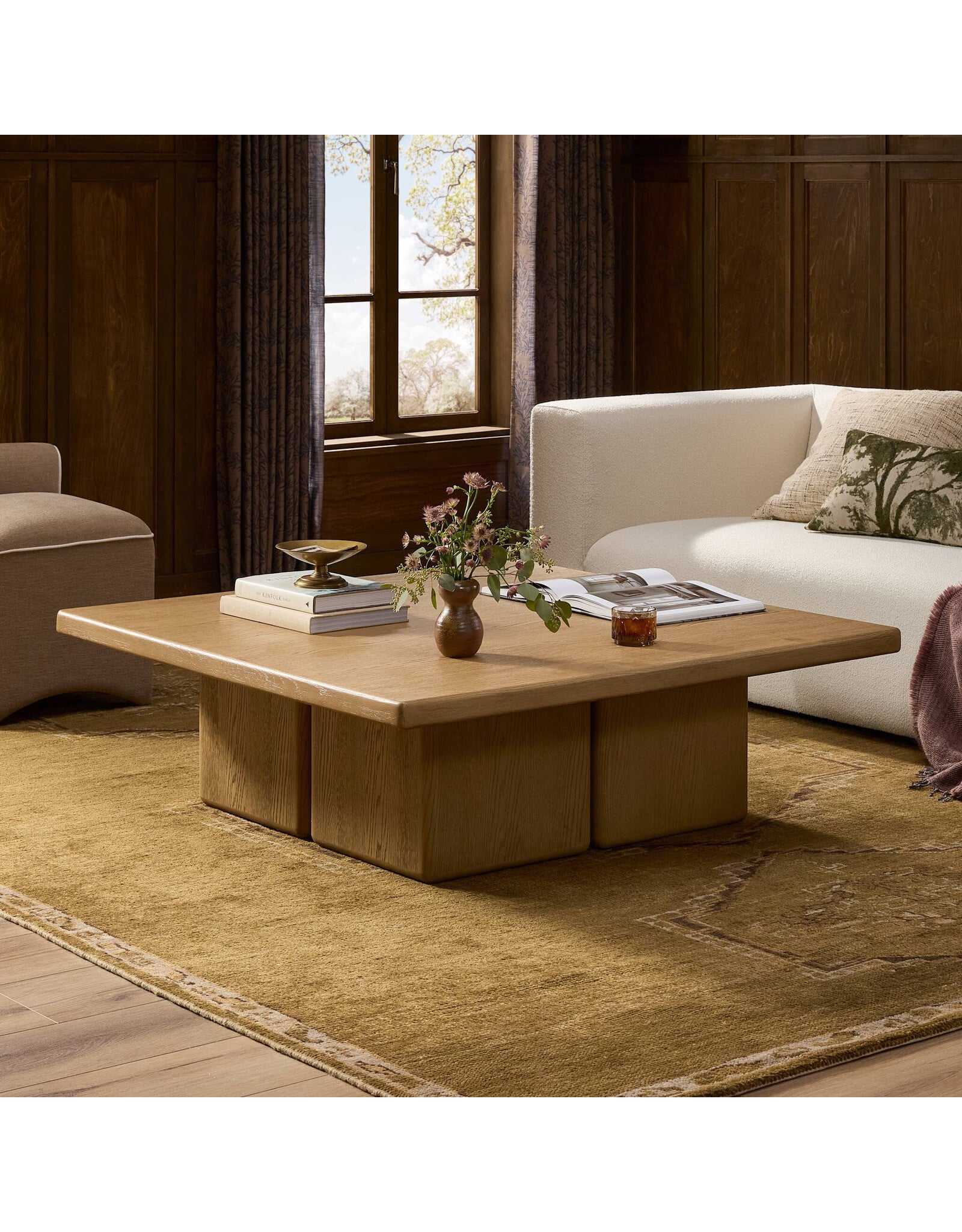 Pecos Coffee Table - Light Wash Oak Veneer